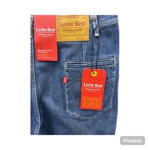 Levi's Red Relaxed Taper Trousers